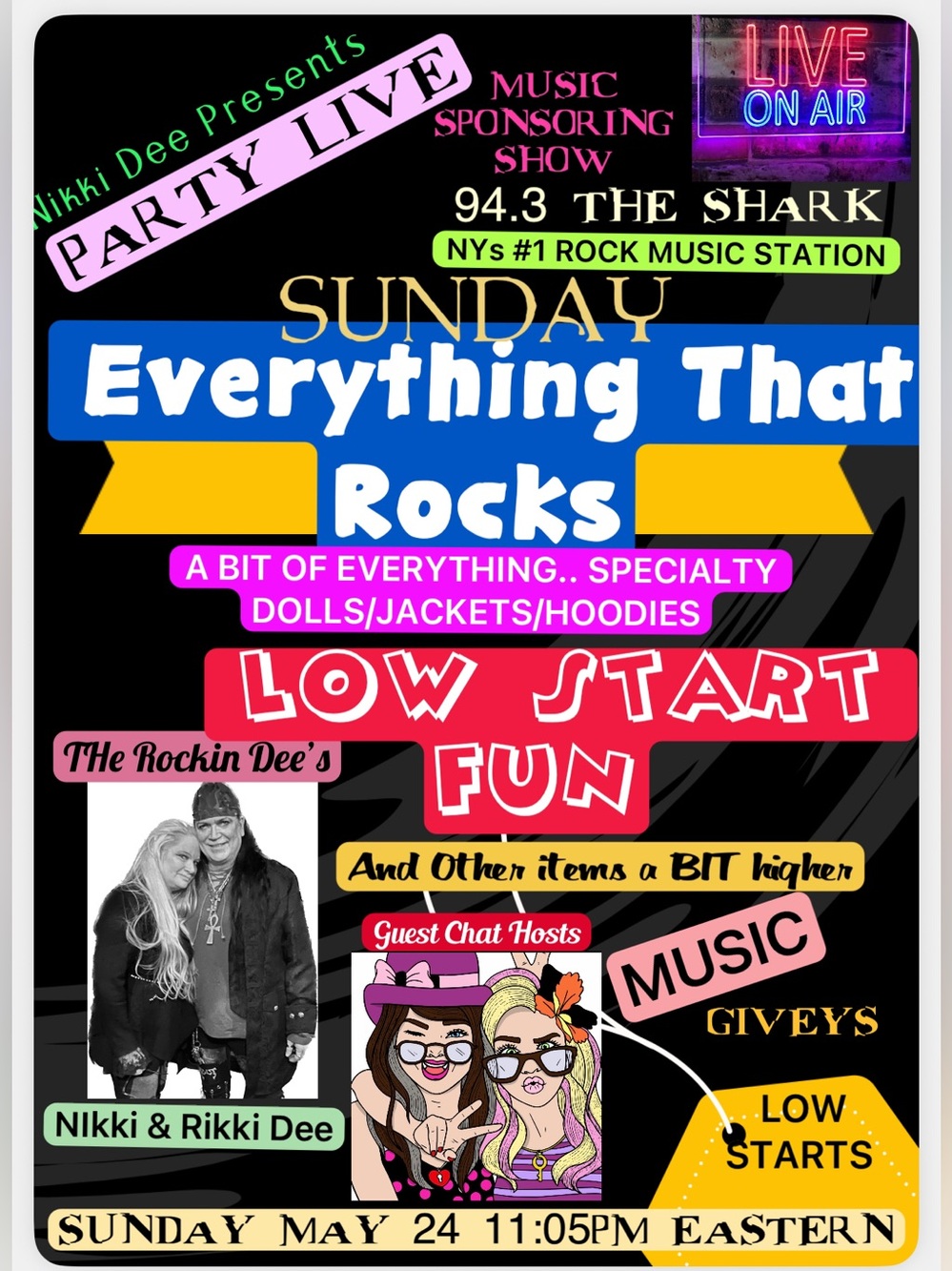 EVERYTHING THAT ROCKS LIVE PARTY/SPECIALTY DOLLS/MUSIK BY"THE SHARK"/LOW STARTS